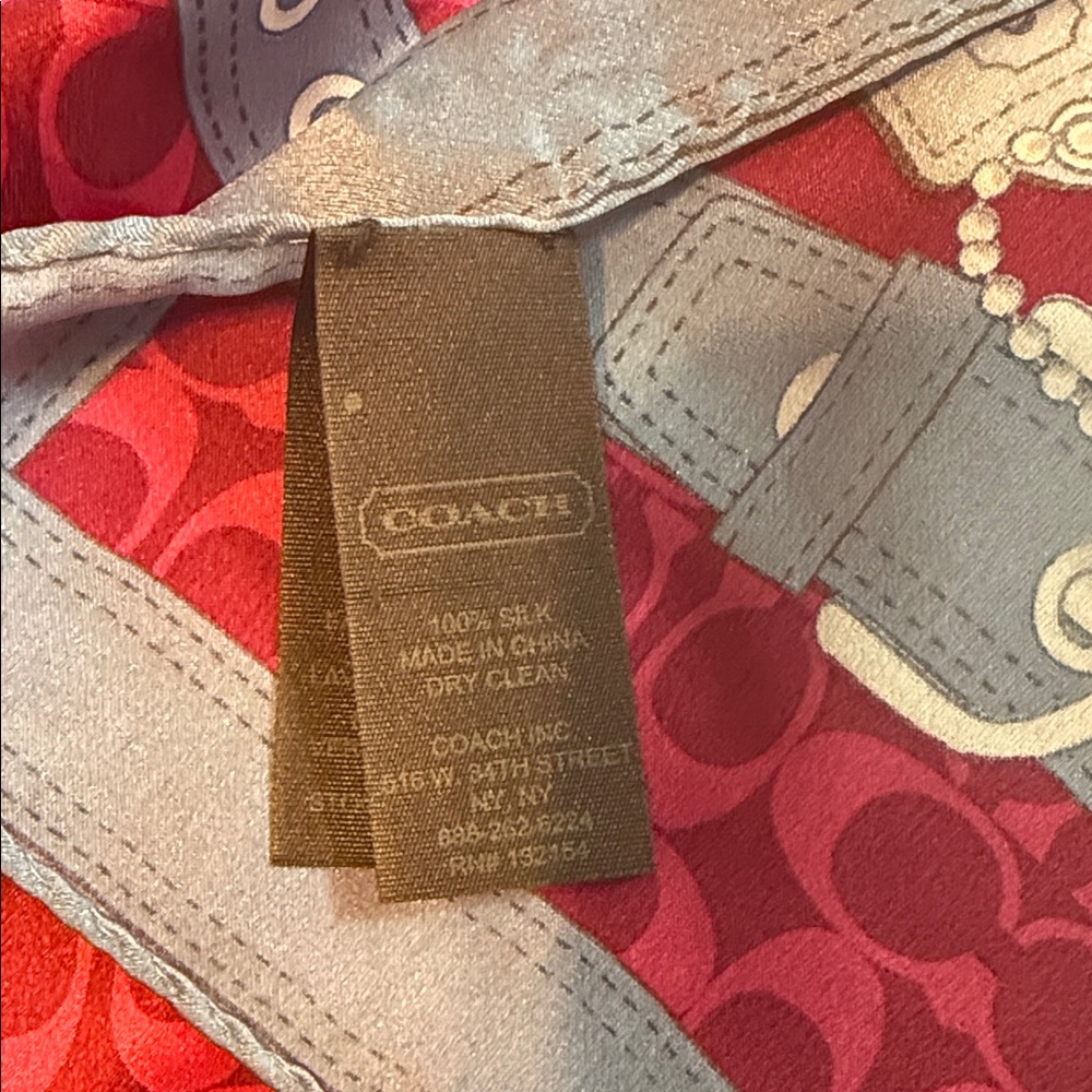 Coach silk  Scarf - Picture 4 of 4